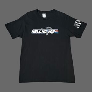 Hell No Joe! 2A 2nd Amendment Black Graphic Tee Size M